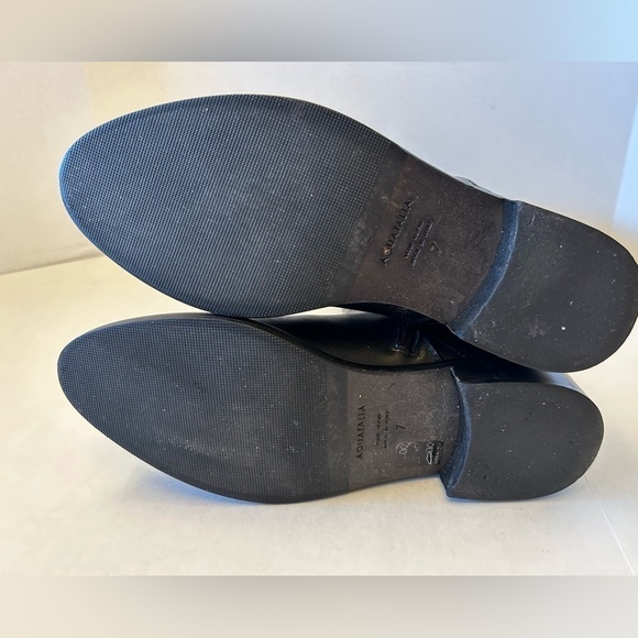 Aquatalia Geneva diamond toe water proof black leather riding boots in size 7. J - Picture 5 of 13